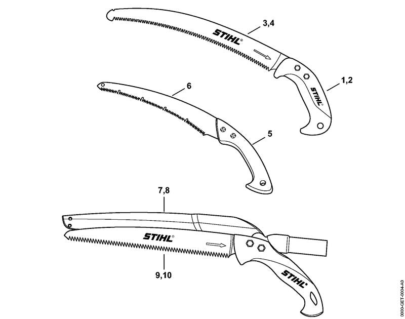 STIHL 0000-881-9001 Zaagblad positie 6 technische tekening