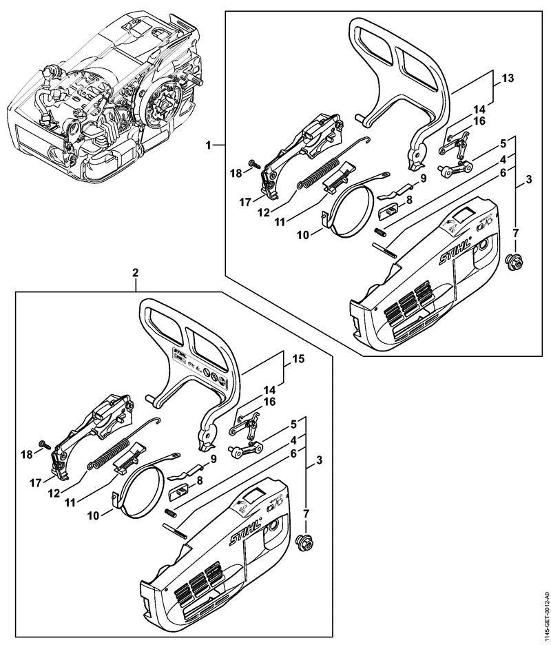 STIHL 9378-543-2220 Kerfpen 4x40 positie 6 technische tekening