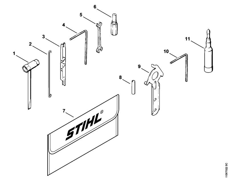 STIHL 0811-270-1100 Schroevendraaier 5x110x70 positie 10 technische tekening