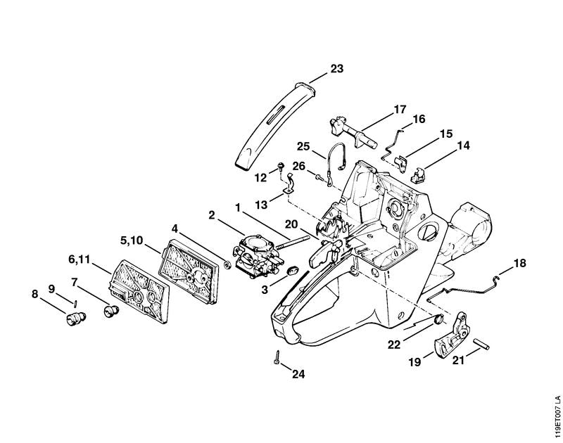 STIHL 9517-003-0160 Naaldrol 1,5x9,8 positie 9 technische tekening