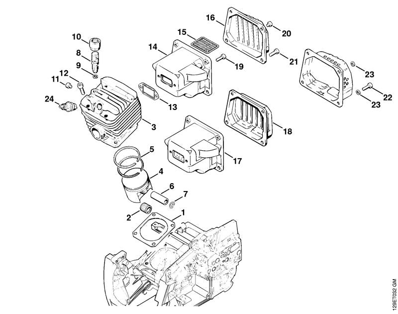STIHL 9463-650-1300 Veerring 13x1 positie 7 technische tekening
