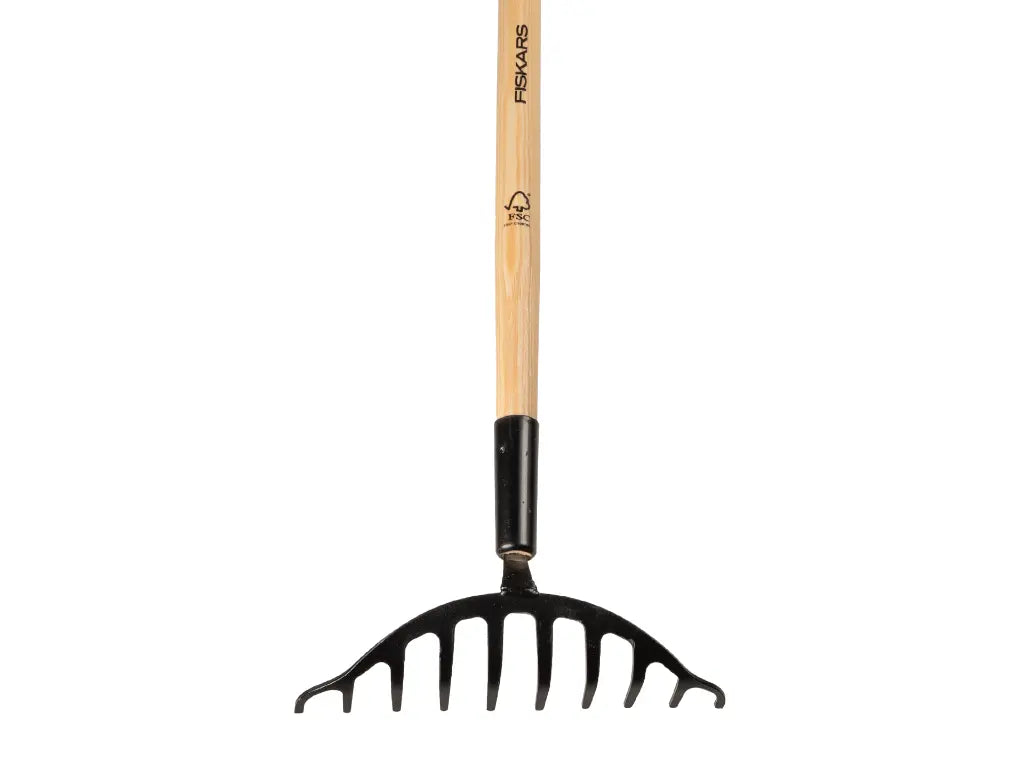Fiskars Rozenhark met geharde stalen tanden, essenhouten steel 160 cm-keizers.nu