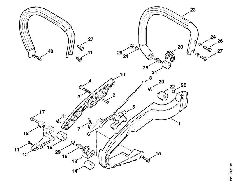 STIHL 1120-180-1100 Gaskabel positie 8 technische tekening