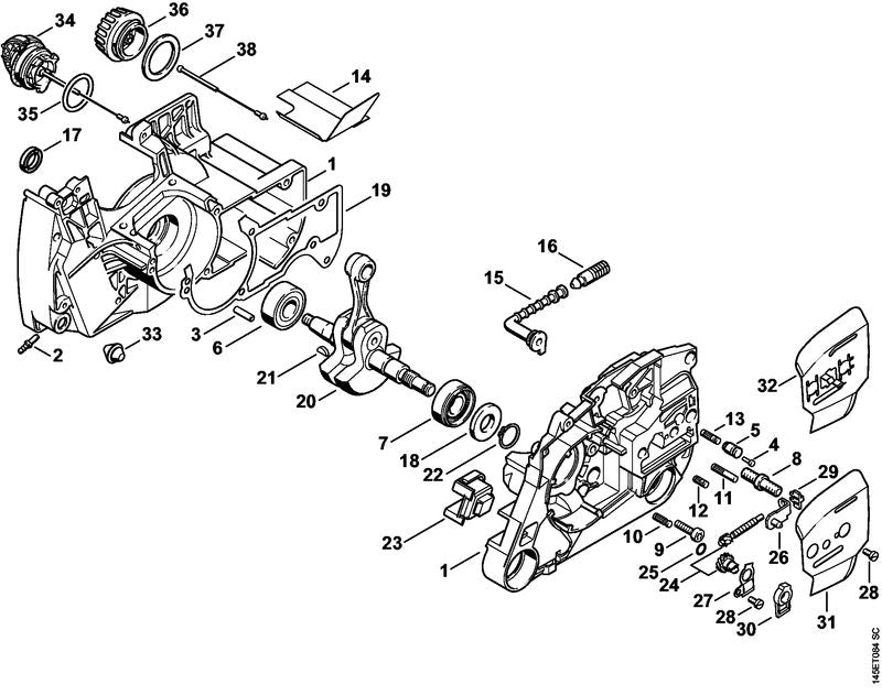 STIHL 1128-029-0502 Pakking positie 19 technische tekening