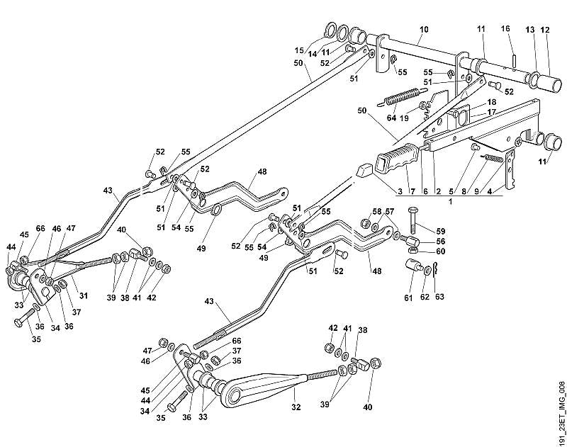 STIHL 6151-703-5100 trekveer positie 64 technische tekening