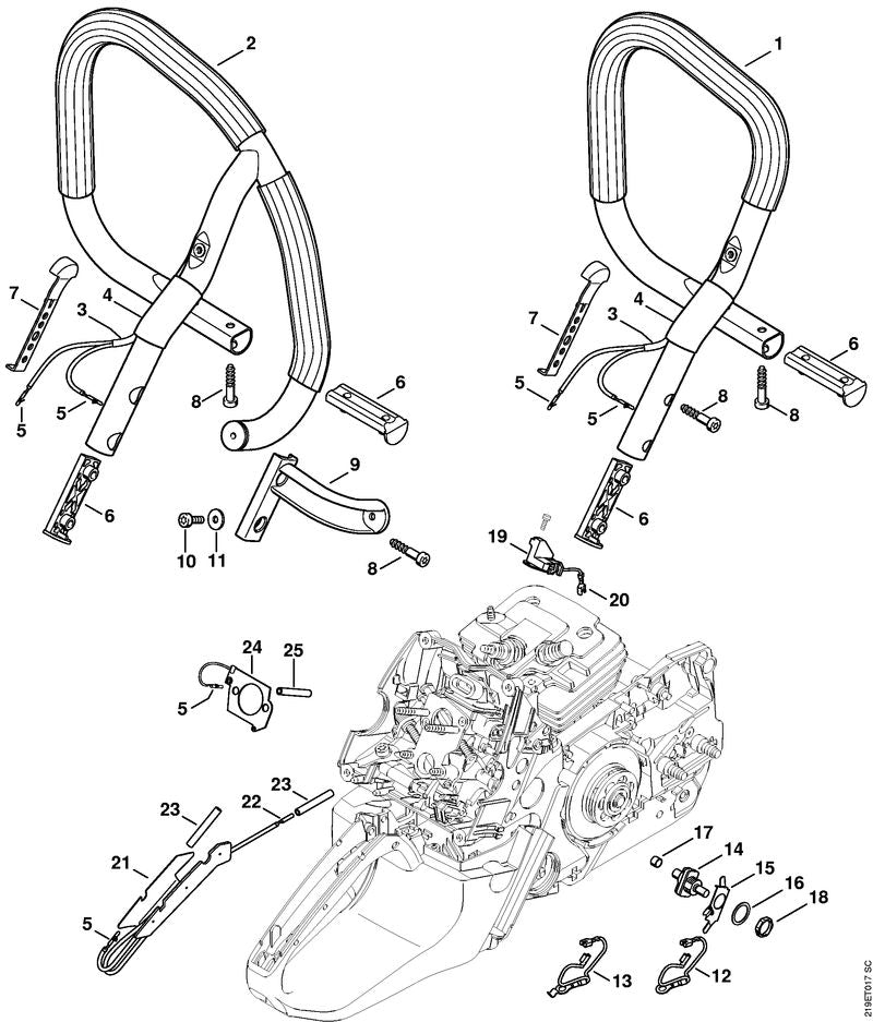 STIHL 1138-442-0400 Isolatiekous positie 4 technische tekening