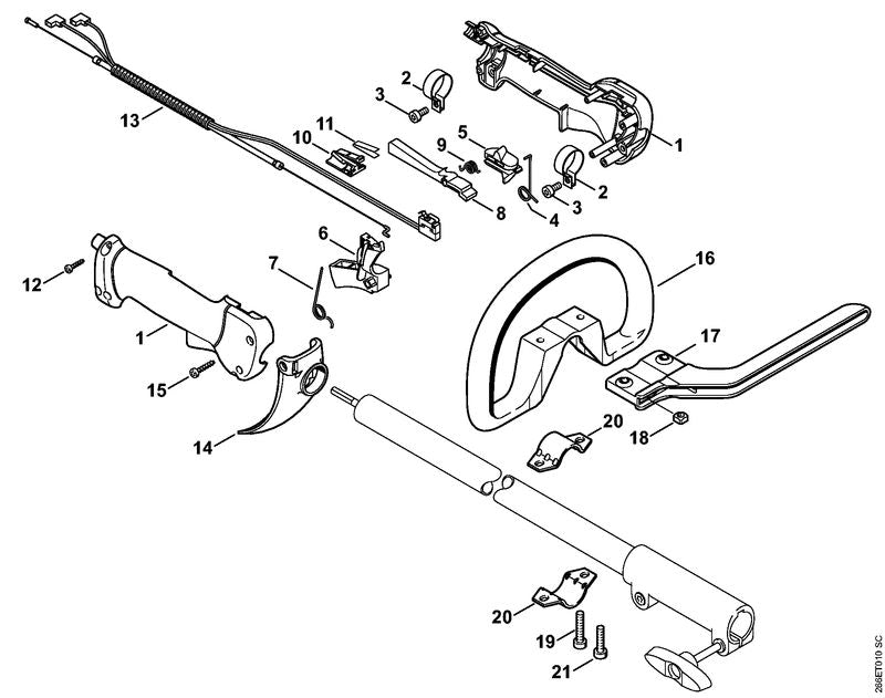 STIHL 4180-180-1152 Gaskabel positie 13 technische tekening