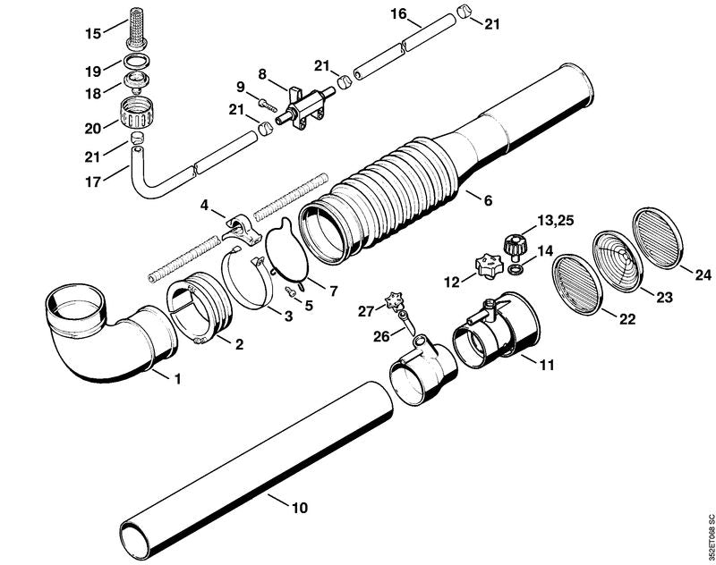 STIHL 4203-708-4000 Doseerstuk positie 12 technische tekening