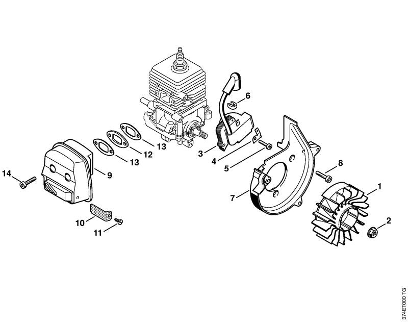 STIHL 4228-084-1100 Slakkenhuis positie 7 technische tekening