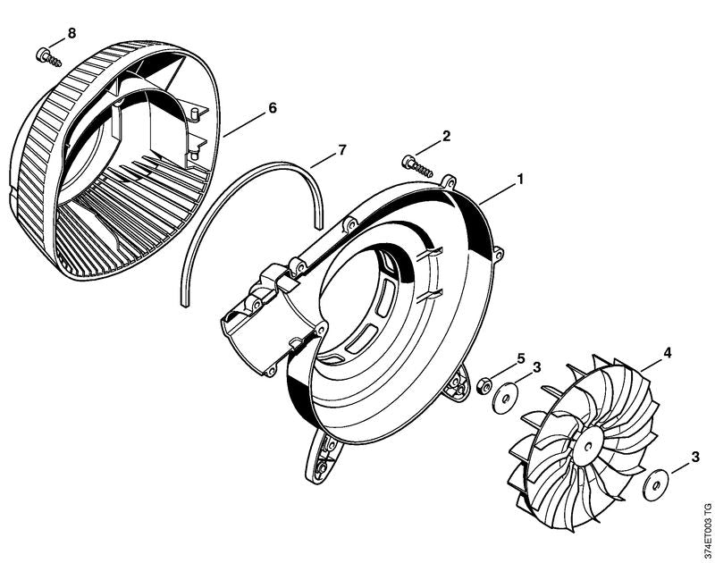 STIHL 4229-704-3400 Rotorblad positie 4 technische tekening