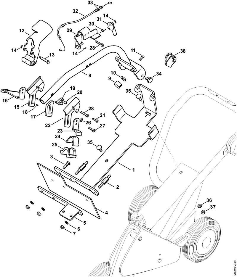 STIHL 9022-341-1355 Cilinderkopbout IS-M6x26 positie 27 technische tekening