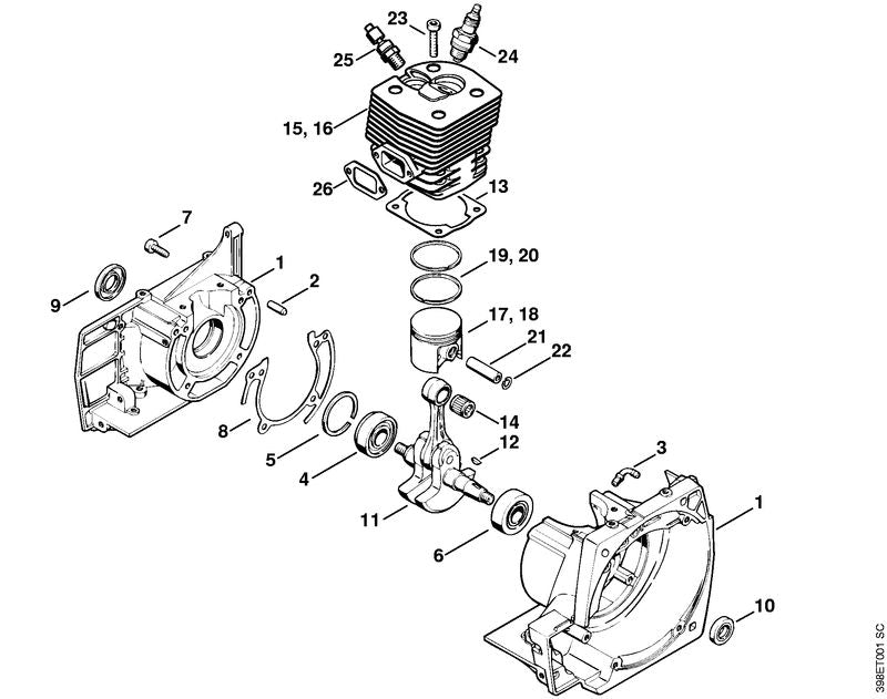 STIHL 4116-149-0600 Uitlaatdemperpakking positie 26 technische tekening