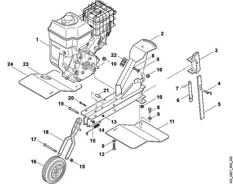STIHL 6227-716-4800 klapspie 8x34 positie 4 technische tekening