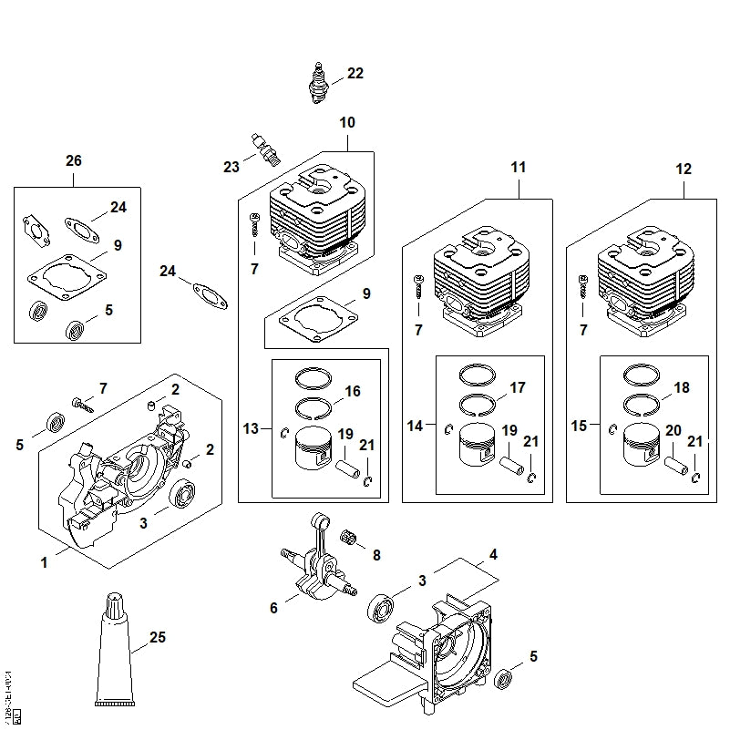 STIHL 9512-003-2251 Naaldkrans 10x13x12,5 positie 8 technische tekening