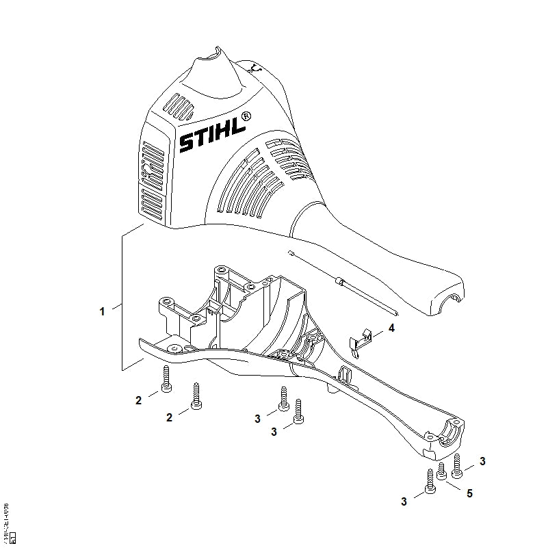 STIHL 4140-020-3011 Carter positie 1 technische tekening