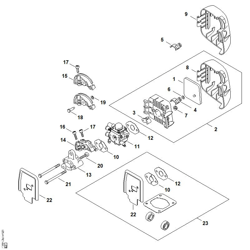 STIHL 4140-120-0610 Carburateur C1Q-S58B positie 11 technische tekening