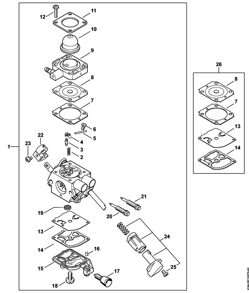 STIHL 4144-120-2200 Flens positie 9 technische tekening