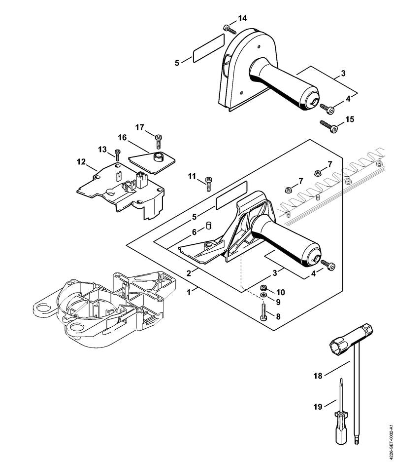 STIHL 4226-792-2701 Deksel positie 12 technische tekening