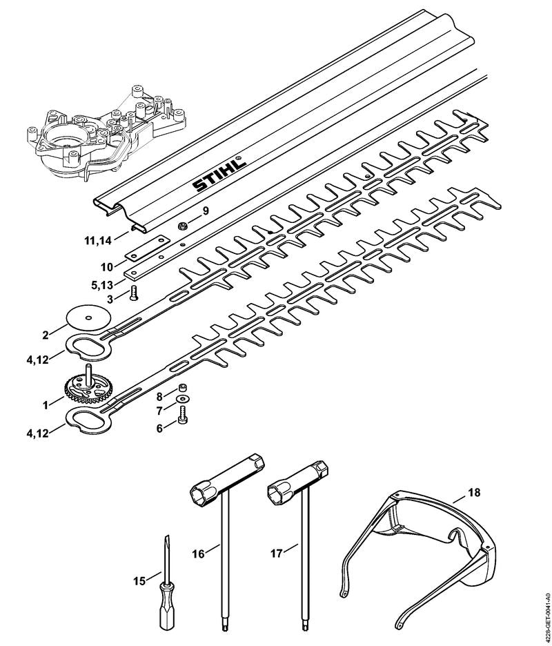 STIHL 4228-642-8700 Aanloopring positie 2 technische tekening