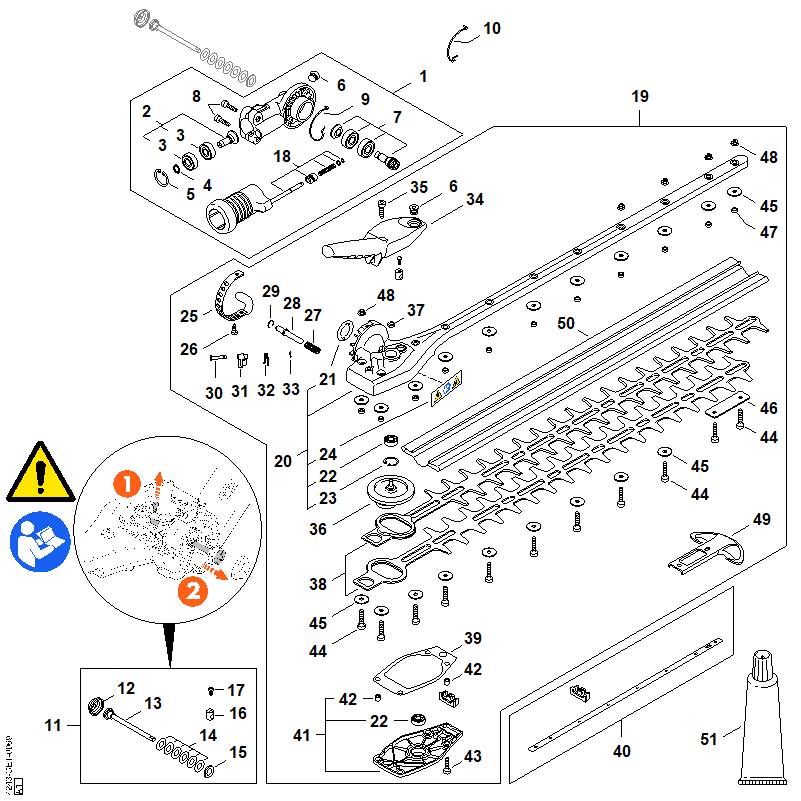 STIHL 4243-642-4600 Borgstrip positie 25 technische tekening