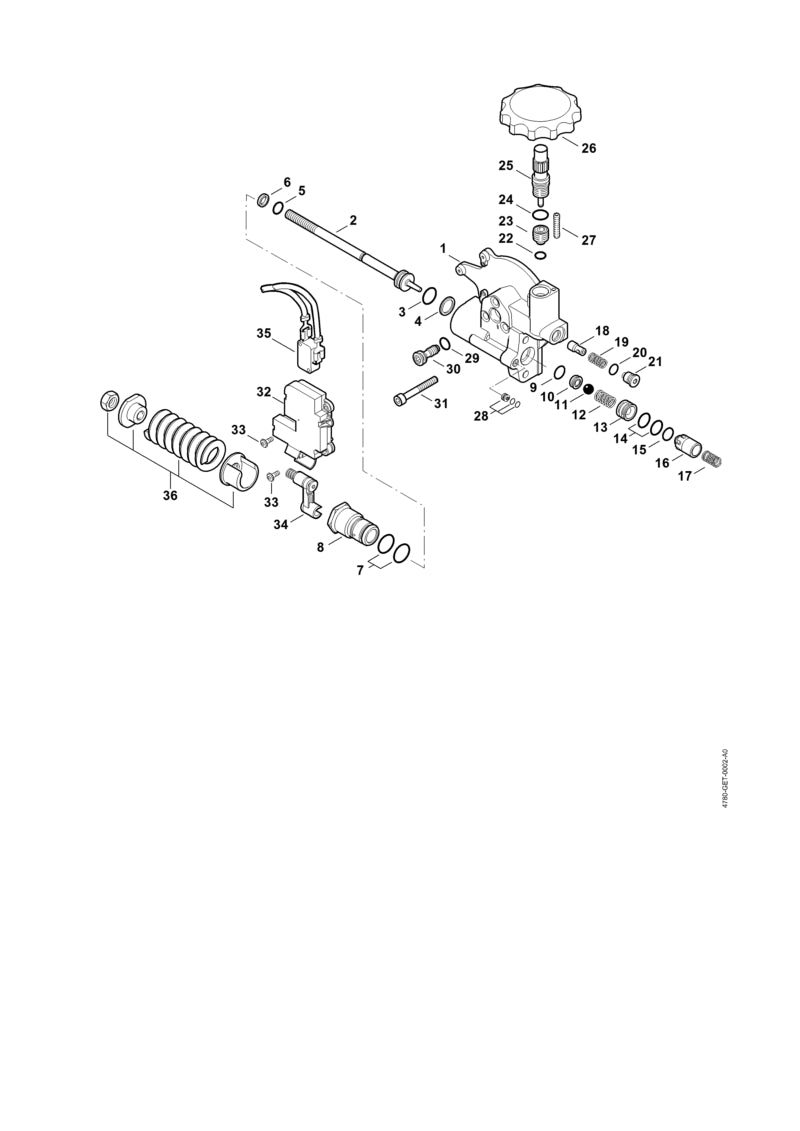 STIHL 9133-021-0710 Tapeind M4x20 positie 27 technische tekening