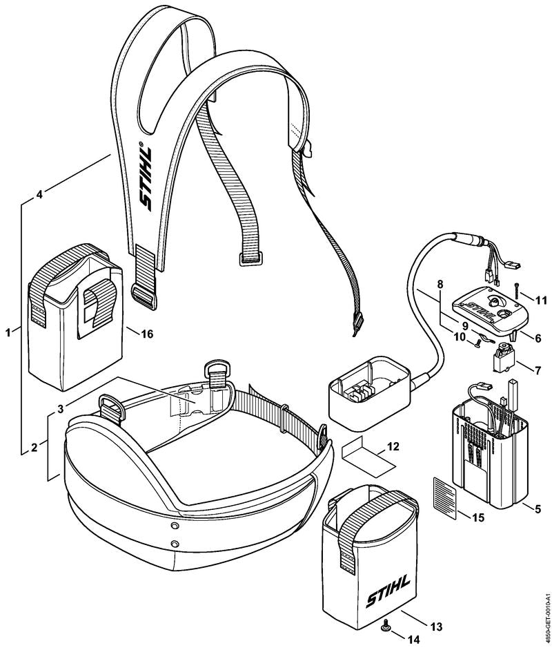 STIHL 4850-440-0500 Adapter positie 5 technische tekening