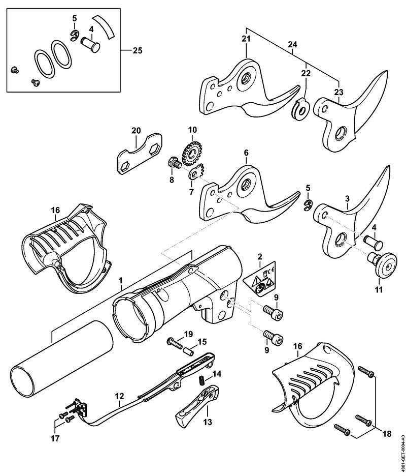 STIHL 4861-007-4100 Onderhoudsset positie 25 technische tekening