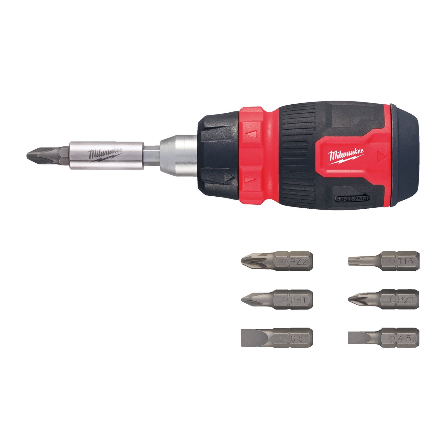 Milwaukee 8 in 1 compact multi-bit schroevendraaier