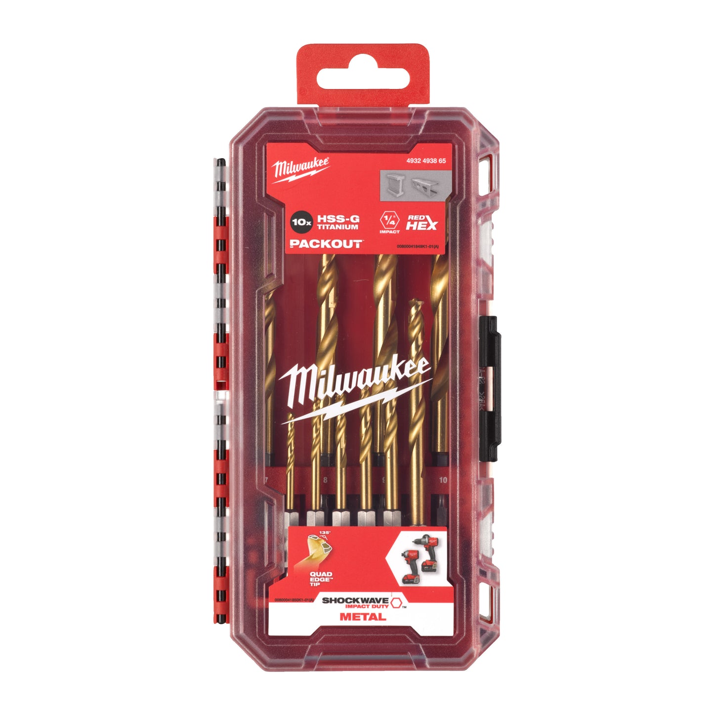 Milwaukee Shockwave HSS-G Red Hex Set - 10xkeizers_nu_12