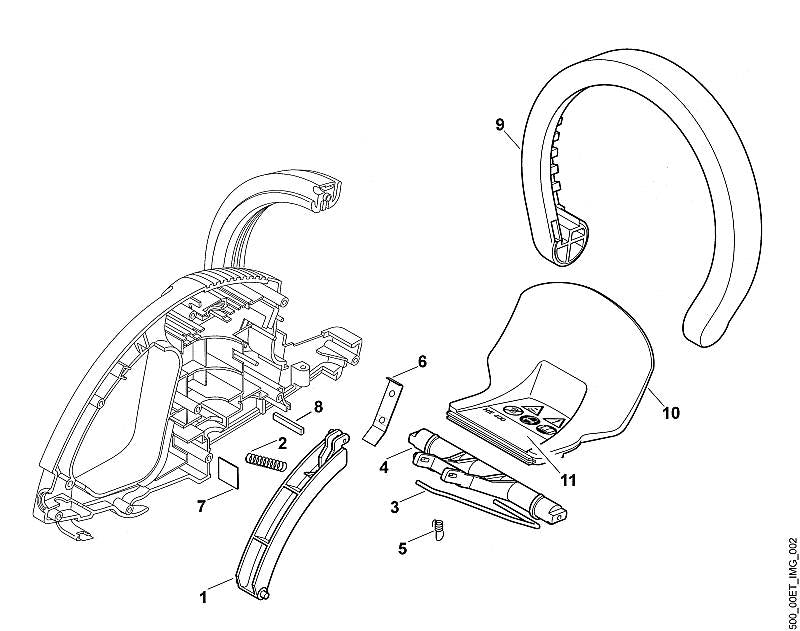 STIHL 6010-792-3415 drukveer 0,8x7x30 positie 5 technische tekening