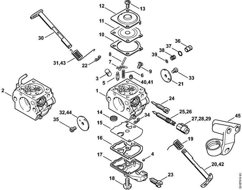 STIHL 1123-121-4700 Regelmembraan positie 11 technische tekening
