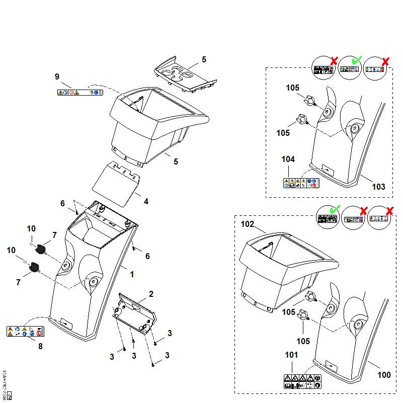 STIHL 6007-700-2301 Afsluitplug positie 7 technische tekening