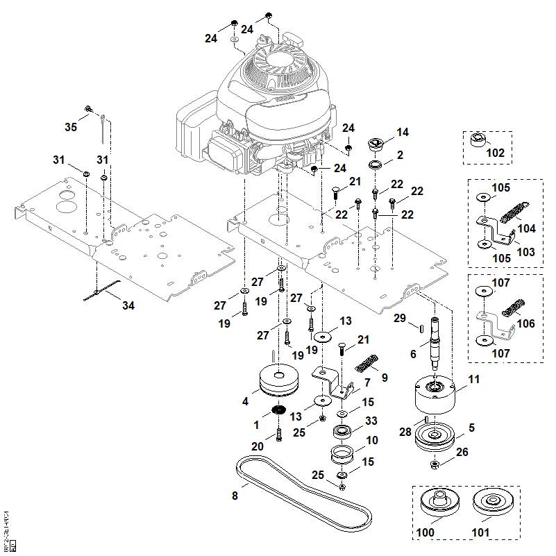 STIHL 9027-319-1880 platkopbout M8x35 positie 21 technische tekening