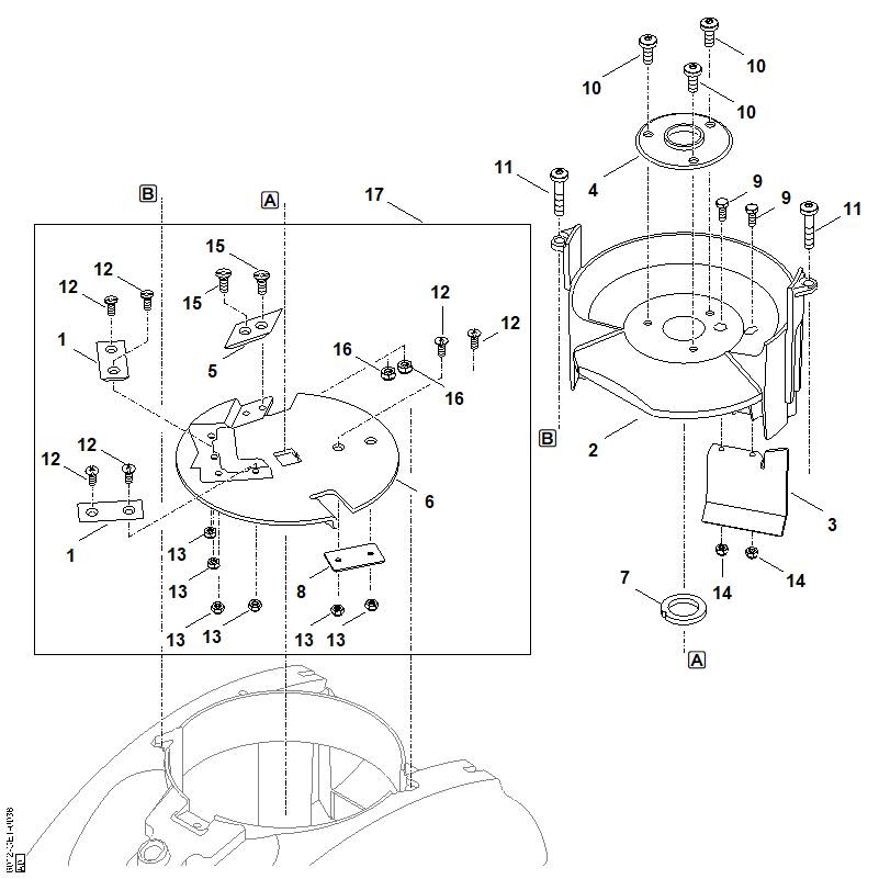 STIHL 6012-700-5100 messenschijf compl. positie 17 technische tekening