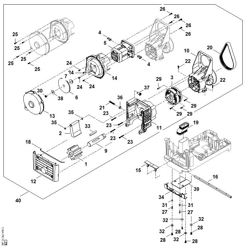 STIHL 6013-706-7301 stootstrip positie 34 technische tekening