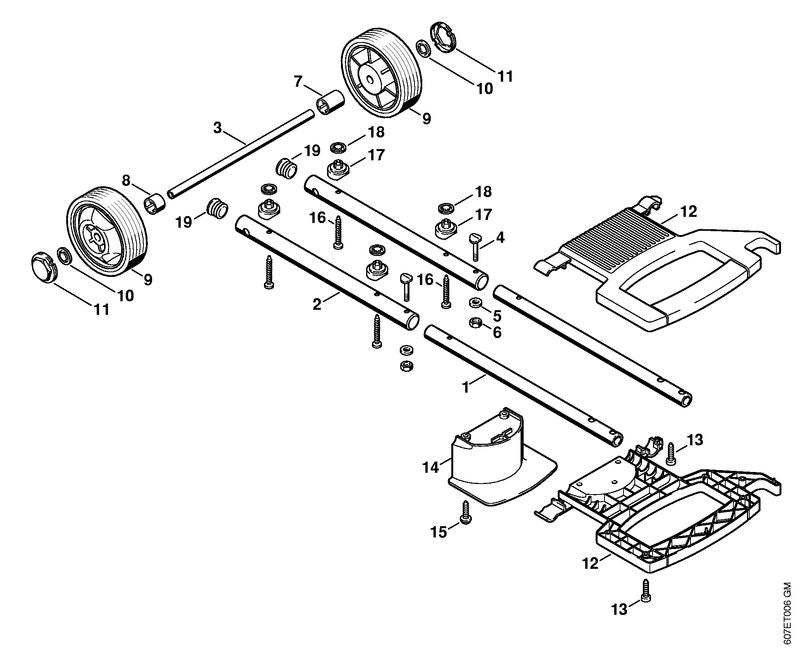 STIHL 4717-708-3600 Klemring positie 18 technische tekening