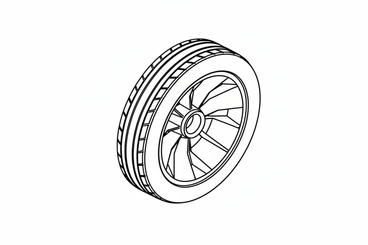 STIHL wiel (1 stuk) (OEM 6105-700-0491)