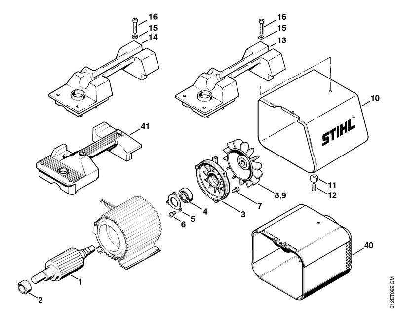 STIHL 4703-791-5705 Draaghandgreep positie 13 technische tekening