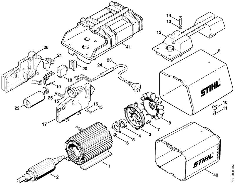 STIHL 4717-791-5700 Draaghandgreep positie 12 technische tekening