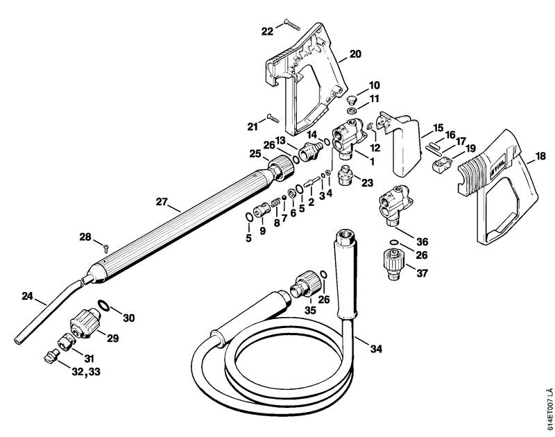 STIHL 4925-501-0211 Maaiboom 400 mm positie 27 technische tekening