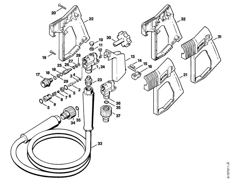 STIHL 9645-945-7483 O-ring 8x1,5 positie 18 technische tekening