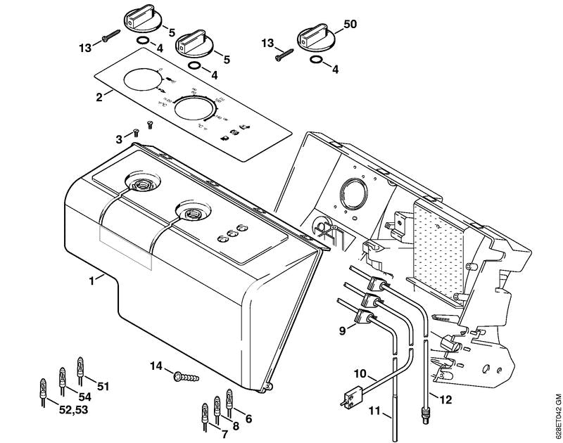 STIHL 4706-430-1800 Signaallamp 12 V positie 51 technische tekening