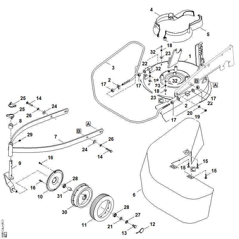 STIHL 6380-706-8125 beveiliging links positie 5 technische tekening
