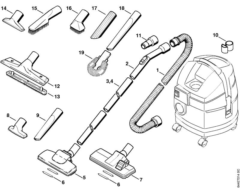 STIHL 4901-501-1400 Houder positie 10 technische tekening