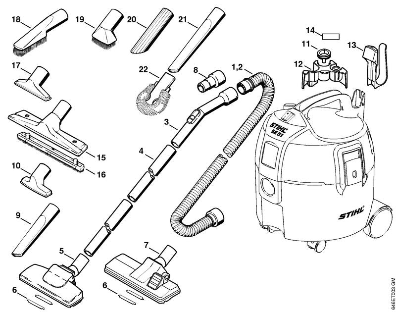 STIHL 4901-501-2000 Slanghouder positie 13 technische tekening
