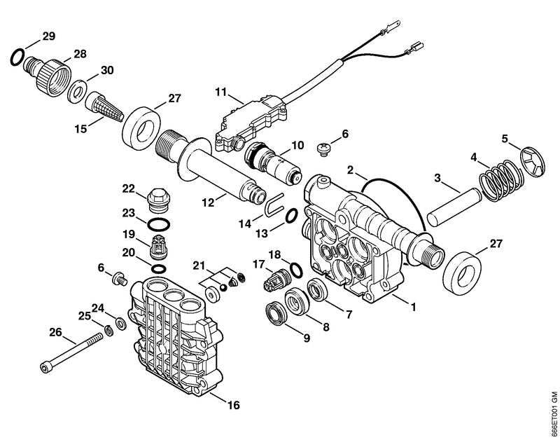 STIHL 4755-706-2800 Beugel positie 14 technische tekening