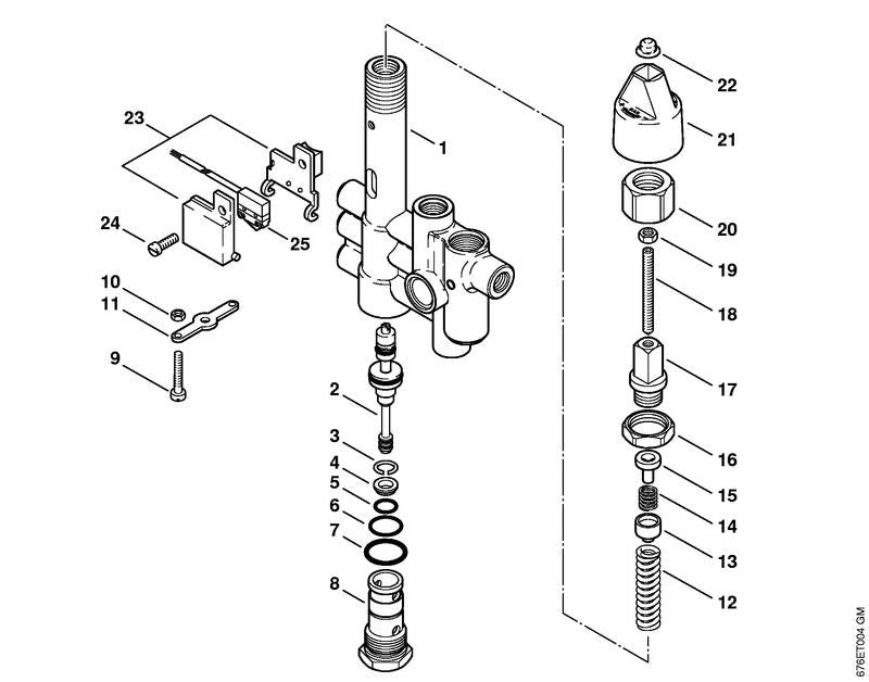 STIHL 9645-945-7665 O-ring 21x2 positie 7 technische tekening