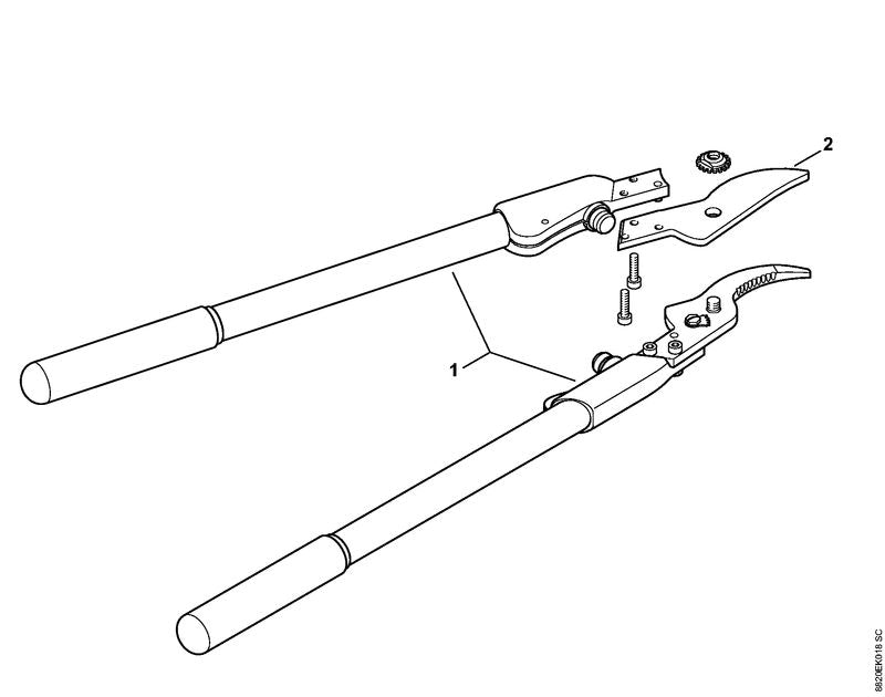 STIHL 0000-881-9926 Kling/mes positie 2 technische tekening