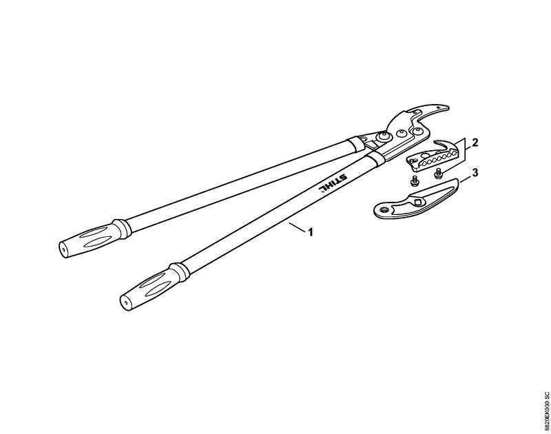 STIHL 0000-881-3667 Amboss met bouten positie 2 technische tekening
