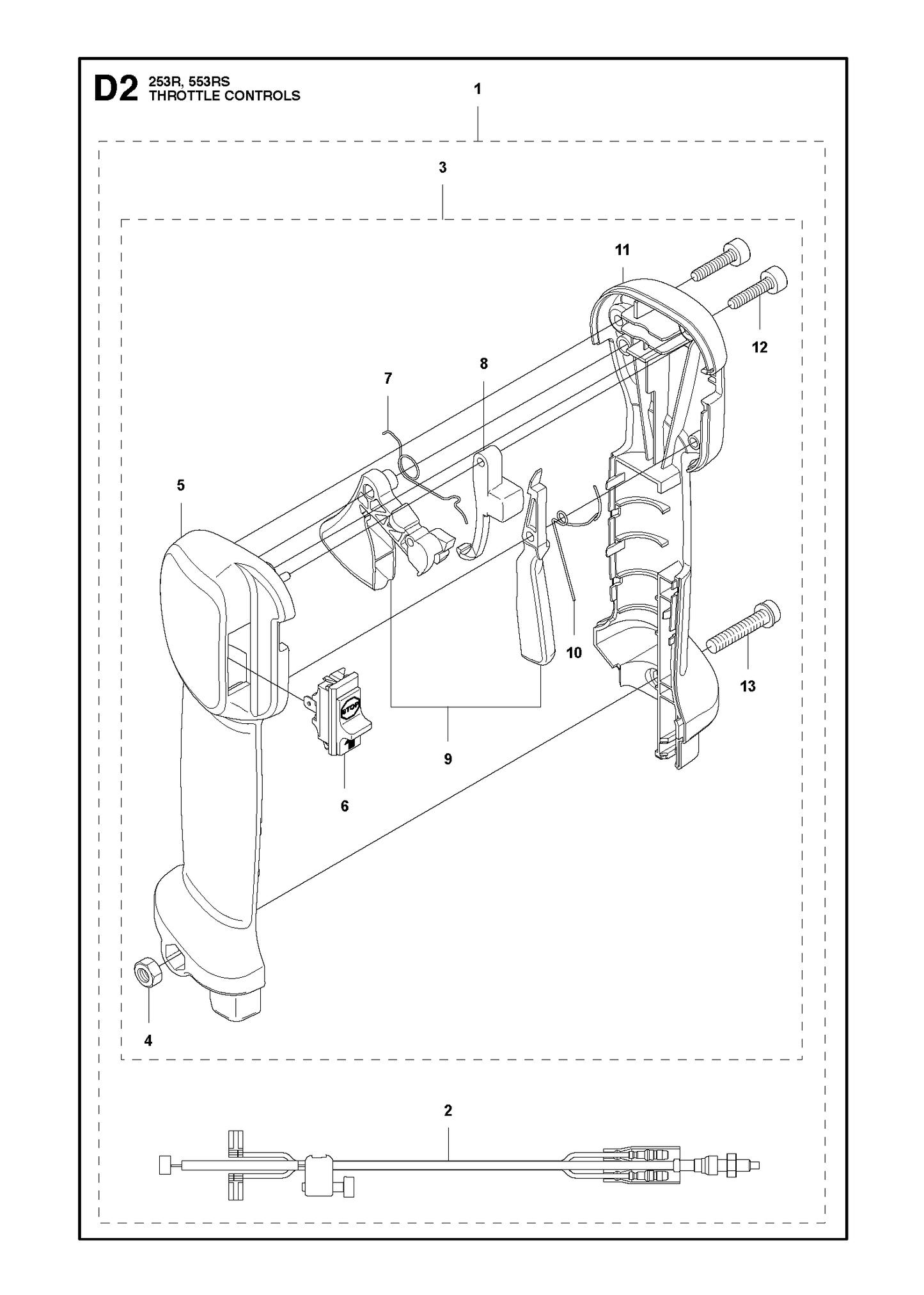 Husqvarna 503200782 onderdelentekening - positie 13